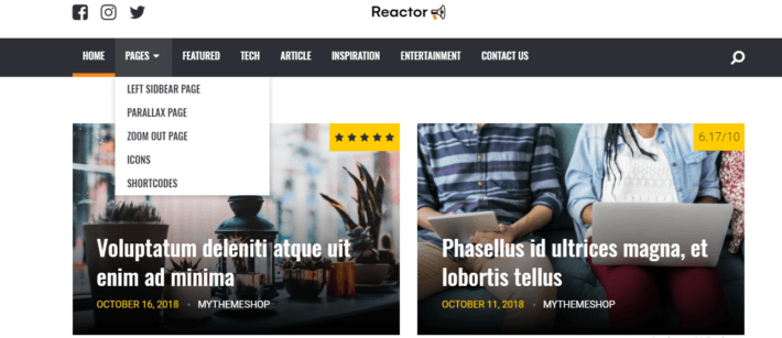 reactor wordpress theme